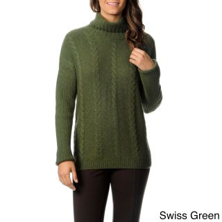 Republic Clothing Ply Cashmere Womens Cashmere Turtleneck Sweater Green Size L (12 : 14)