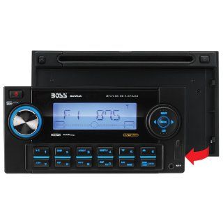 Boss 822UA In Dash Double Din CD/MP3 Receiver with Front Panel AUX Input, USB, SD Card : Vehicle Receivers : Car Electronics