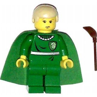 LEGO Harry Potter Minifig Draco Malfoy Green Quidditch Uniform: Toys & Games