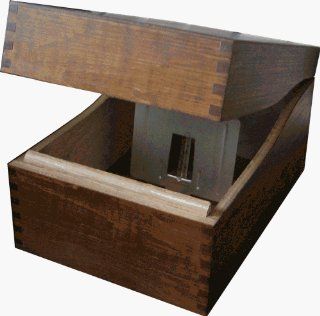 Carver Wood, 4 x 6 Inch, Index Card File Box, Walnut Stained Wood, 900 Card Capacity. : Office Products