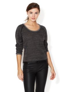 French Terry Sweatshirt with Faux Leather Trim by Firth