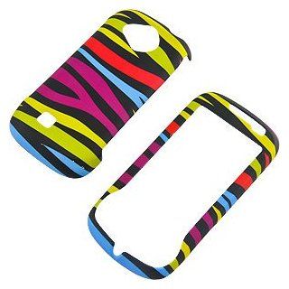 Bright Rainbow Zebra Stripes Protector Case for Samsung Reality SCH U820: Cell Phones & Accessories