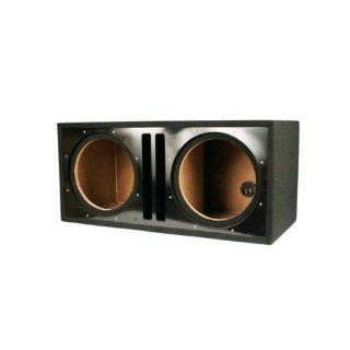 Absolute USA PDEB12BK Dual 12 Inch 3/4 Inch MDF Twin Port Subwoofer Enclosure with Black High Gloss Face Board : Vehicle Subwoofer Boxes : Car Electronics