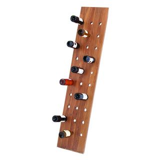 Simple And Suave 69 inch Glossy Brown Finish Wooden Wine Rack