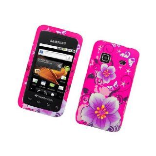 Samsung Galaxy Prevail M820 SPH M820 Hot Pink Flowers Cover Case Cell Phones & Accessories