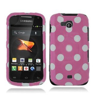 Aimo SAMR830PCPD304 Cute Polka Dot Hard Snap On Protective Case for Samsung Galaxy Axiom R830   Retail Packaging   Light Pink/White: Cell Phones & Accessories