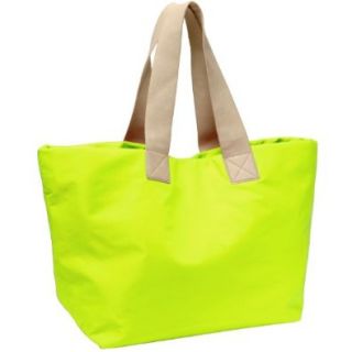 MG Collection EIRIAN Neon Green Oversized Shopper Tote Beach Bag: Shoes
