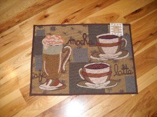 Cafe Mocha Latte Coffee Kitchen Tapestry Accent Throw Rug Cafe Decor: Kitchen & Dining