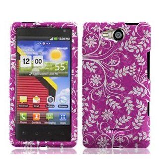 Bundle Accessory for Verizon LG Lucid 4G Vs840   Purple Flower Design Hard Case Proctor Cover + Lf Stylus Pen: Cell Phones & Accessories