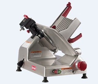 Berkel 827E PLUS 12 in Round Manual Slicer w/ Angled Gravity Feed & Knife Guard, Sharpener, Each: Kitchen & Dining
