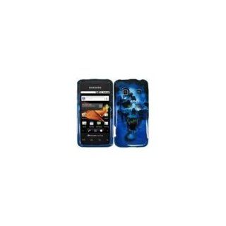 Samsung Galaxy Precedent Sch m828c Accessory   Blue Skull Design Protective Hard Case Cover: Cell Phones & Accessories