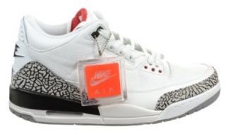 Air Jordan 3 Retro '88 Mens Shoes Nike White/Fire Red/Cement/Black 580775 160: Shoes