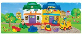 Megcos Carry Along School House Set  Affordable Gift for your Little One! Item #LMID 1236: Toys & Games
