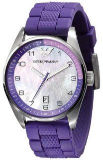 Emporio Armani Purple Silicon Ladies Watch Ar5881 Watches