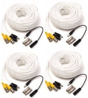 Lot 4 QS100B 100FT BNC Male Cable w 2 Female Connectors: Electronics
