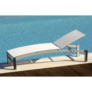 Les Jardins Dripper Chaise Lounge DRTR Fabric Color: White Sling
