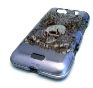 LG Connect 4G MS840 Blue Wing Skull Lucky One Gloss Smooth Hard Case Cover Skin Protector: Cell Phones & Accessories