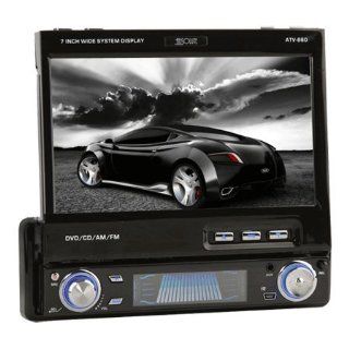 Absolute ATV 860 7" Touchscreen TFT LCD Monitor w/ DVD, CD, , WMA Player, USB Port and SD Card Slot  Vehicle Overhead Video 