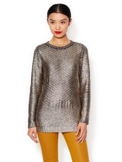 Metallic Knit Sweater by Rachel Roy