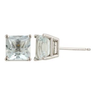 cut aquamarine stud earrings in 14k white gold orig $ 259 00 now $ 220