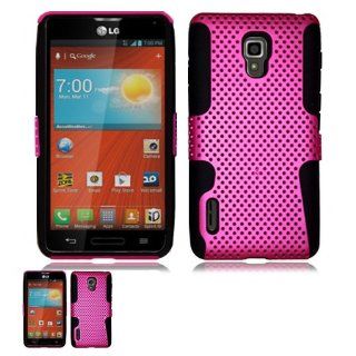 LG Optimus F7 LG870 / US780 Pink and Black Hybrid Case: Cell Phones & Accessories