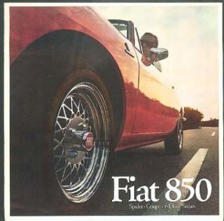 Fiat 850 Spider Coupe & 2 Door Sedan brochure 1968: Entertainment Collectibles