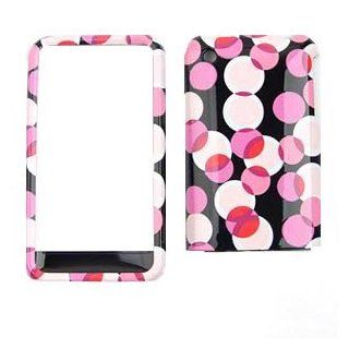 Apple Iphone 3G Faceplate Snap on Protective Cover   Pink Dots on Black: Cell Phones & Accessories