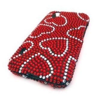LG LS855 Marquee Red Heart Collage Gem Jewel Hard Smooth Sprint Case Skin Cover Protector: Cell Phones & Accessories