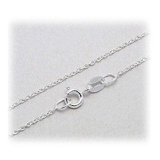 Nickel Free Italian Sterling Silver Fine Anchor Chain Necklace 1 mm   High Polish   16 inches: Great Jewelry Company: Jewelry
