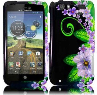 Motorola Atrix 3 MB886 Atrix HD Design Cover   Green Flower: Cell Phones & Accessories