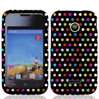LF Designer Hard Case Cover, Lf Stylus Pen and Wiper For (Straight Talk , Net10 , T Mobil) Huawei Inspira H867G / Prism 2 II U8686 (Rainbow Dot) Cell Phones & Accessories