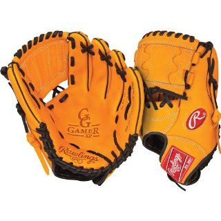 Rawlings Gold Glove Gamer XP 11.25 inch Baseball Glove with 1 piece Solid Web (Black/Orange), Right Hand Throw : Baseball Infielders Gloves : Sports & Outdoors