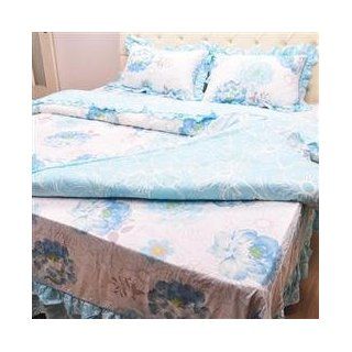 Cotton Ruffle Rose Pattern Bedding Sheets: Cell Phones & Accessories