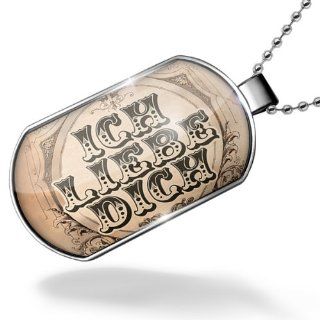 Dogtag I Love You in German, Vintage Dog tags necklace   Neonblond: NEONBLOND: Jewelry