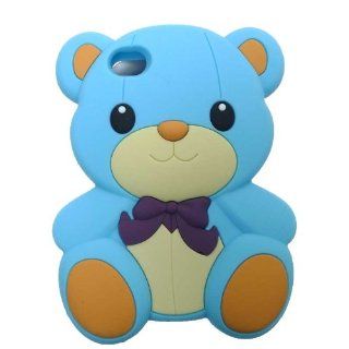 3D Cute Teddy Bear Soft Rubber Back Case Cover Skin For Apple iphone 4 4g 4s 4th: Cell Phones & Accessories
