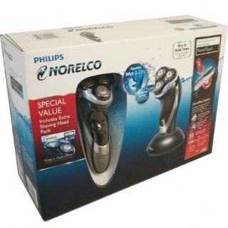 Philips Norelco At880 Aquatec Powertouch Rechargeable Cordless Razor, Gray/silver/black W/bonus Philips Hq8 Shaving Head Pack: Health & Personal Care