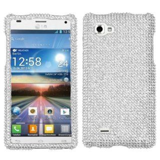 Mybat LGP880HPCDMS001NP Dazzling Diamante Bling Case for LG Optimus 4X HD P880   Retail Packaging   Silver: Cell Phones & Accessories