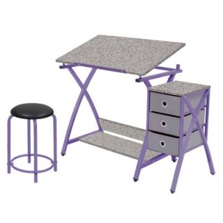 Studio Designs Center Comet Table with Stool 13325 Frame Finish: Purple