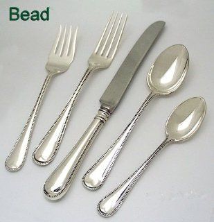 Gorham Sterling Silver Flatware Bead 5 pc Place Setting: Flatware Spoons: Kitchen & Dining
