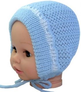 Knitted Baby Boy Warm Bonnet, Size: 0 6 M, Color: Blue: Clothing