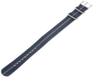 Timex T7B914 Weekender 20mm Blue/Gray Nylon Slip Thru Watch Strap: Timex: Watches