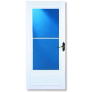 LARSON White Savannah Mid View Tempered Glass Storm Door (Common: 81 in x 34 in; Actual: 81.13 in x 35.56 in)