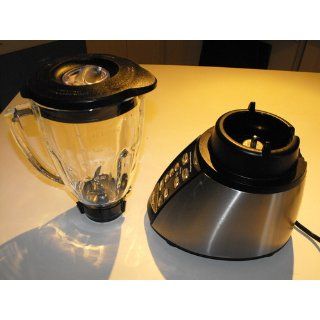 Oster BVCB07 Z Counterforms 6 Cup Glass Jar 7 Speed Blender, Brushed Stainless/Black: Kitchen & Dining