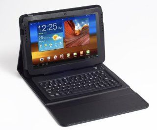 Keyboard Leather Case Verizon Samsung Sch i915 Galaxy Tab 2 10.1 4g P5110 P5113: Computers & Accessories