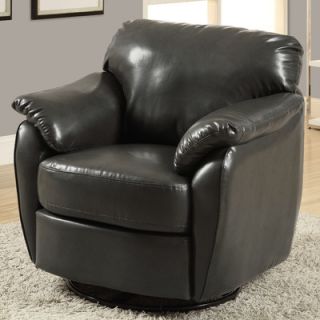 Monarch Specialties Inc. Leather Look Swivel Lounge Chair I 806 Color: Charco