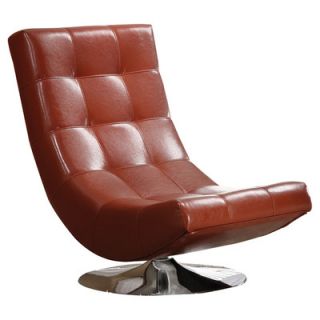 Hokku Designs Denny Swivel Lounge Chair IDF AC6912 Color Mahogany Red