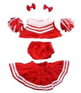 Red and White Cheerleader Teddy Bear Clothes Outfit Fit 14"   18" Build a bear, Vermont Teddy Bears, and Make Your Own Stuffed Animals Toys & Games