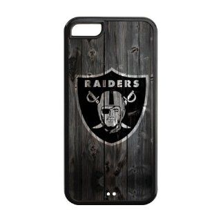 iPhone 5C Case   Wood Look NFL Oakland Raiders TPU Cases Accessories for Apple iPhone 5C (Cheap IPhone5): Cell Phones & Accessories
