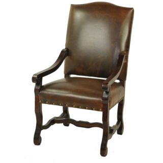 MOTI Furniture True Leather High Back Arm Chair 9401103 Color: Chestnut