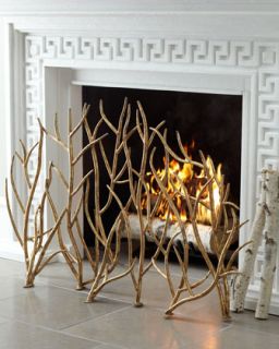 Golden Branch Fireplace Screen